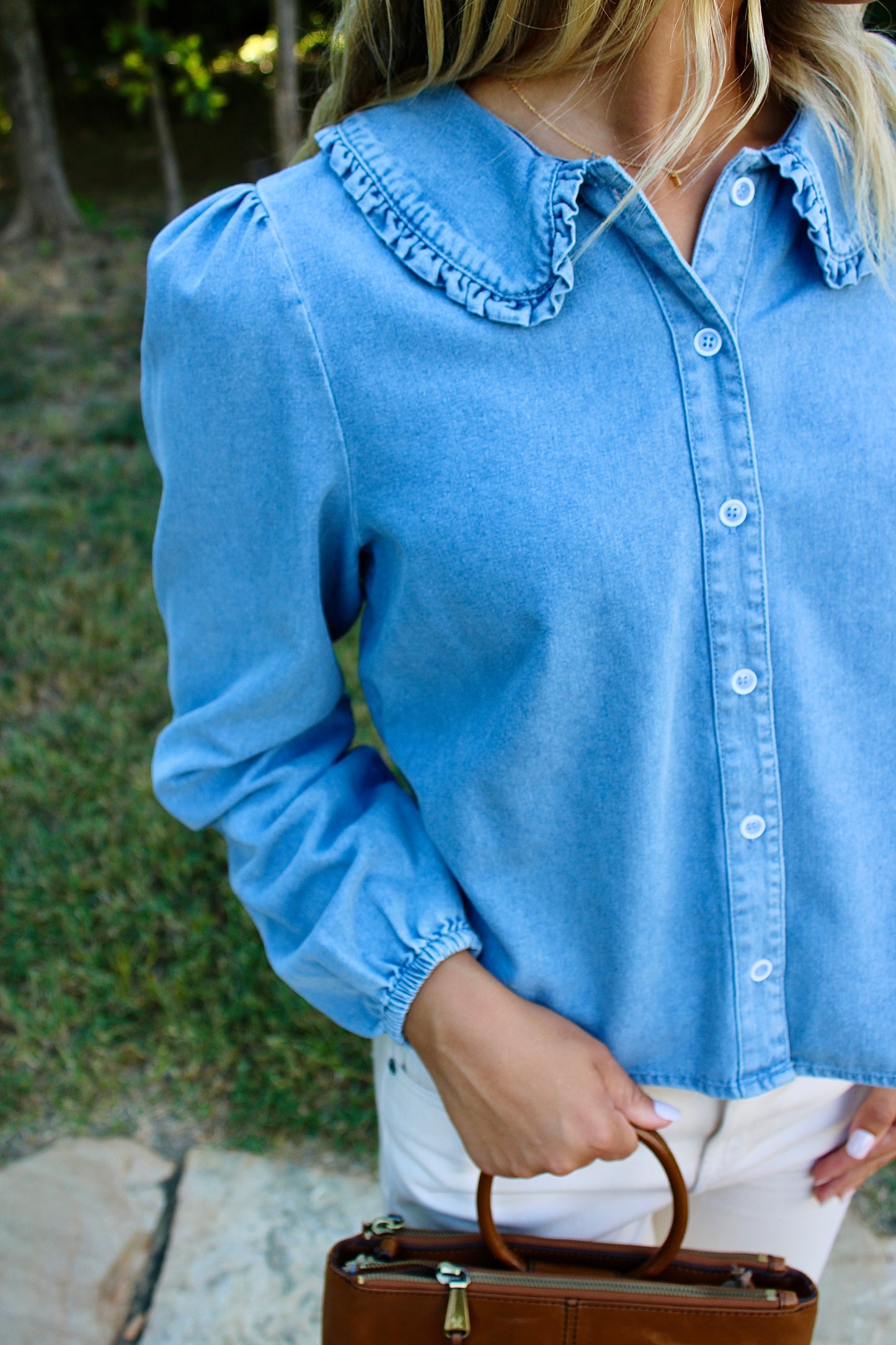 Just My Style Denim Top