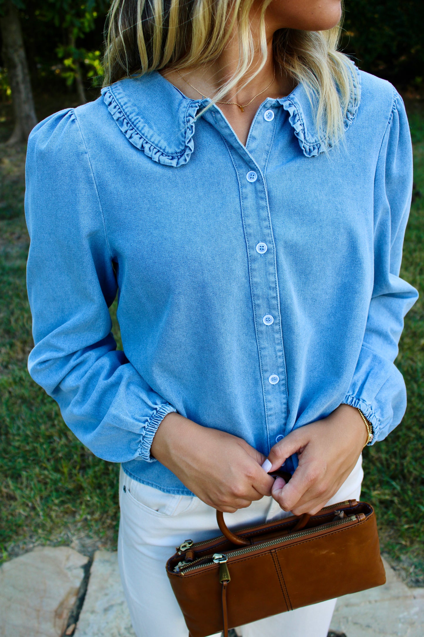 Just My Style Denim Top