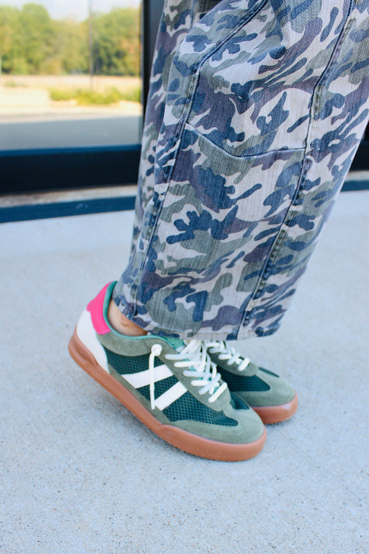 Verdict Green Multi Sneakers