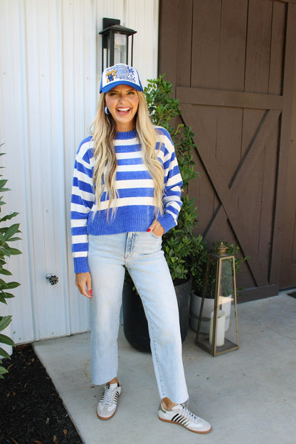 Kind Of Comforting Blue Sweater