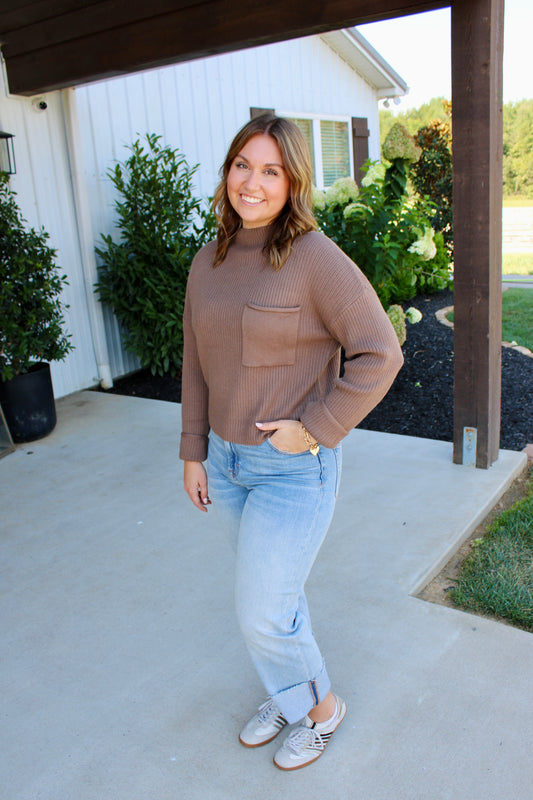Owning The Room Mocha Sweater