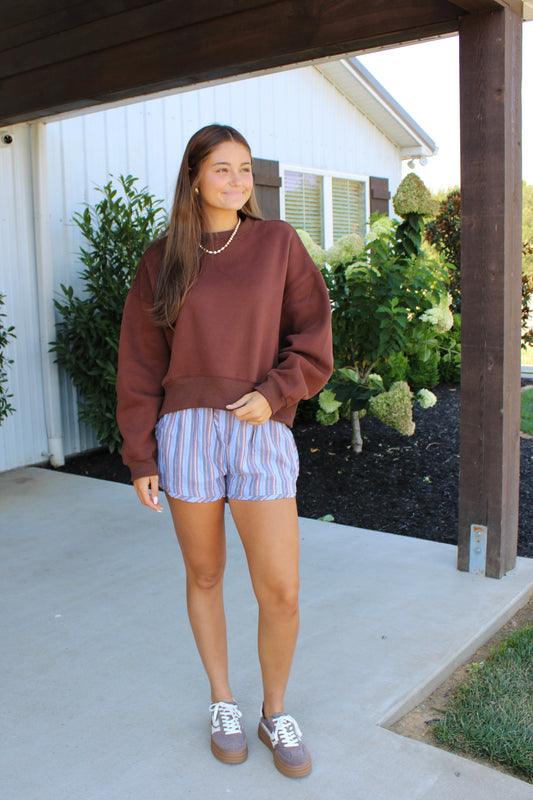 My Day Off Brown Sweatshirt