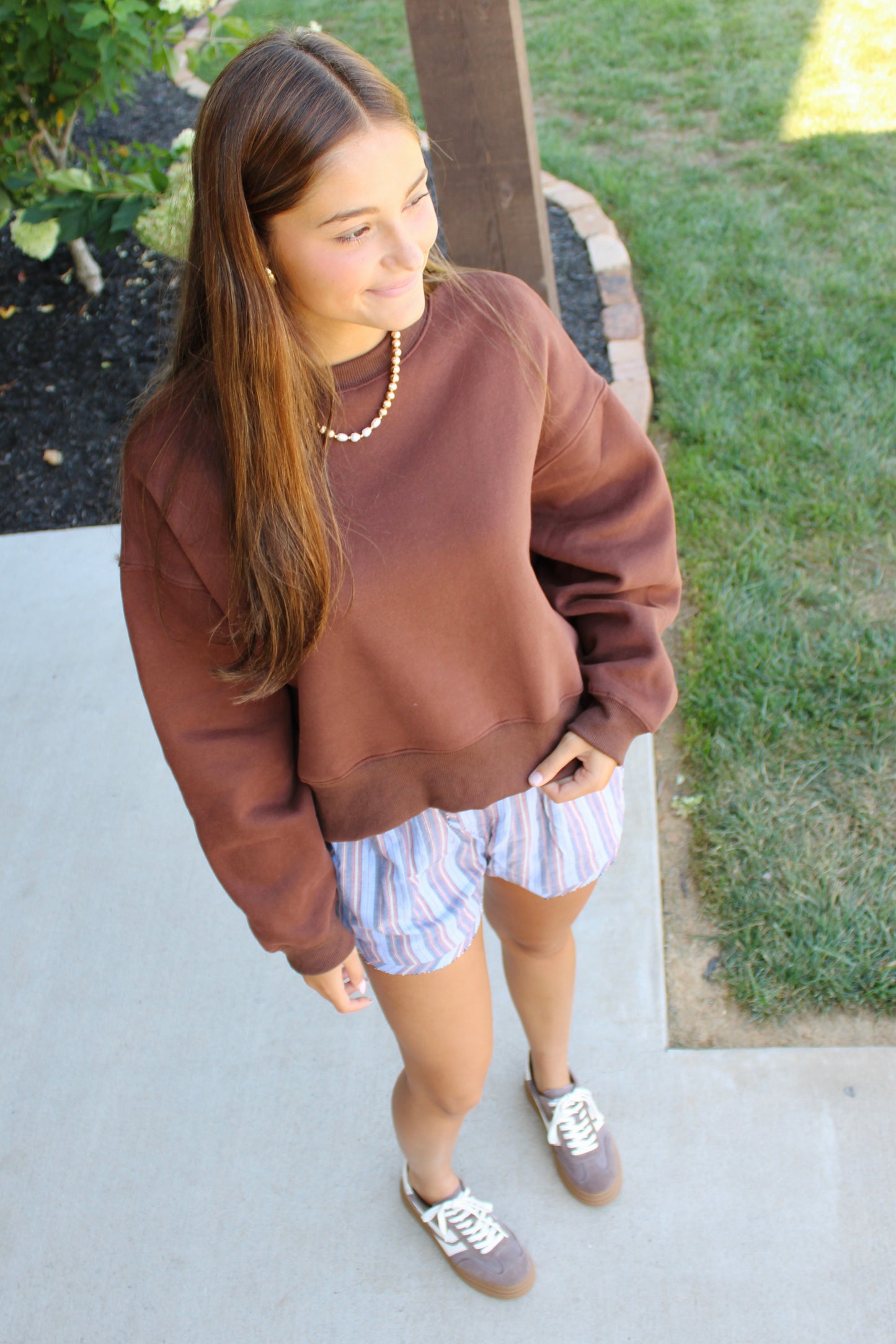 My Day Off Brown Sweatshirt