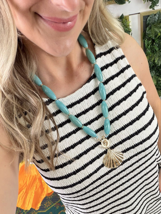 Sea Shell Turquoise Necklace