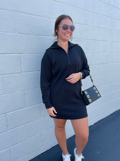 AirEssentials Half Zip Black Dress