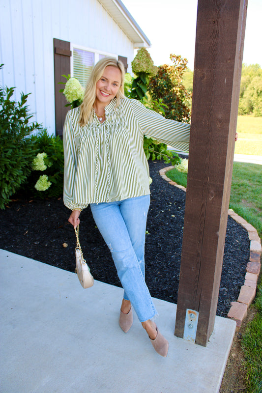 Feels Just Right Olive Top
