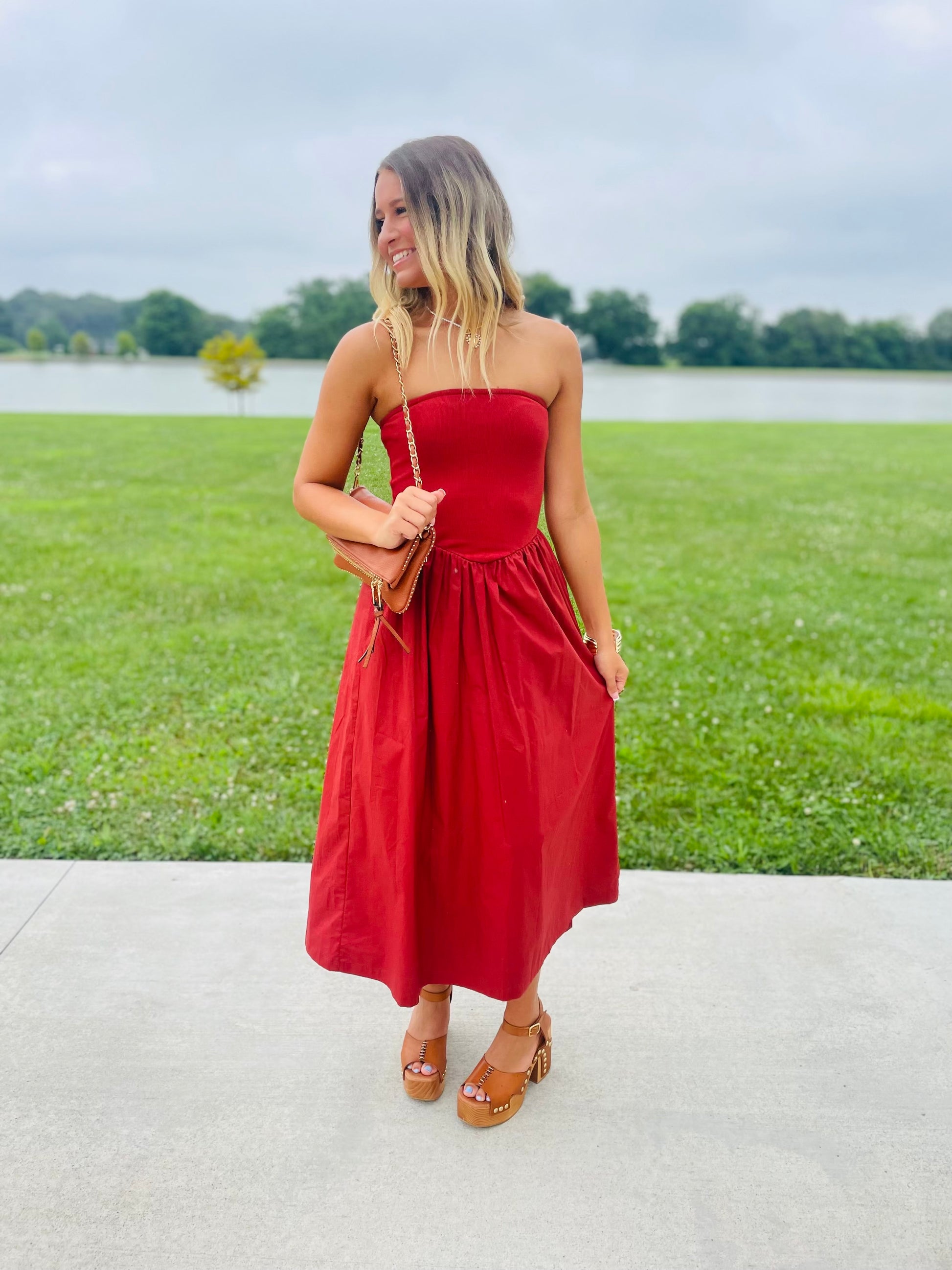 Neutral Mood Rust Dress M Neutral Mood Rust Dress M