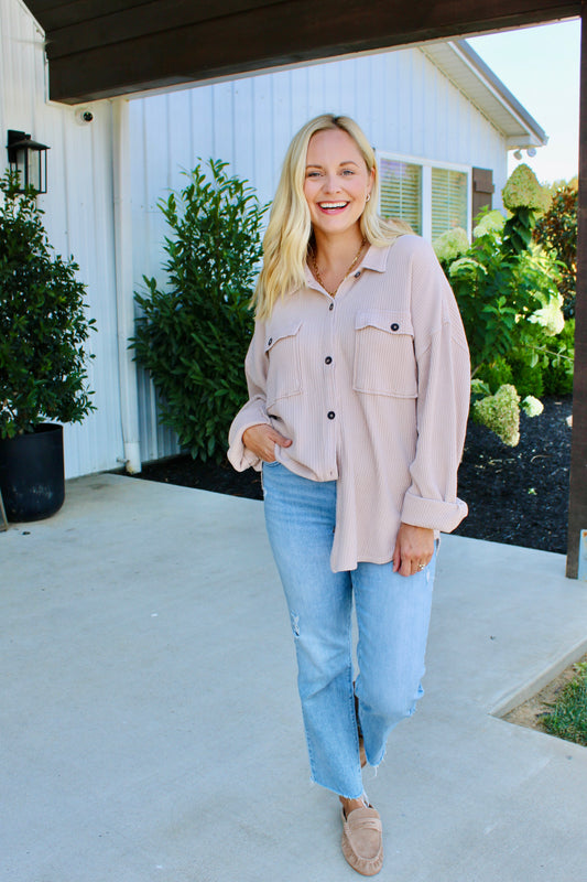 For the Story Taupe Top