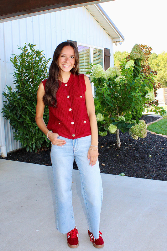 Ready For More Dark Red Top