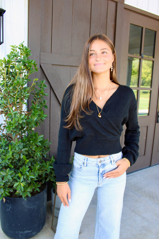 Always in Rotation Black Sweater