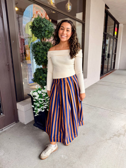 The Striped Elegance Skirt