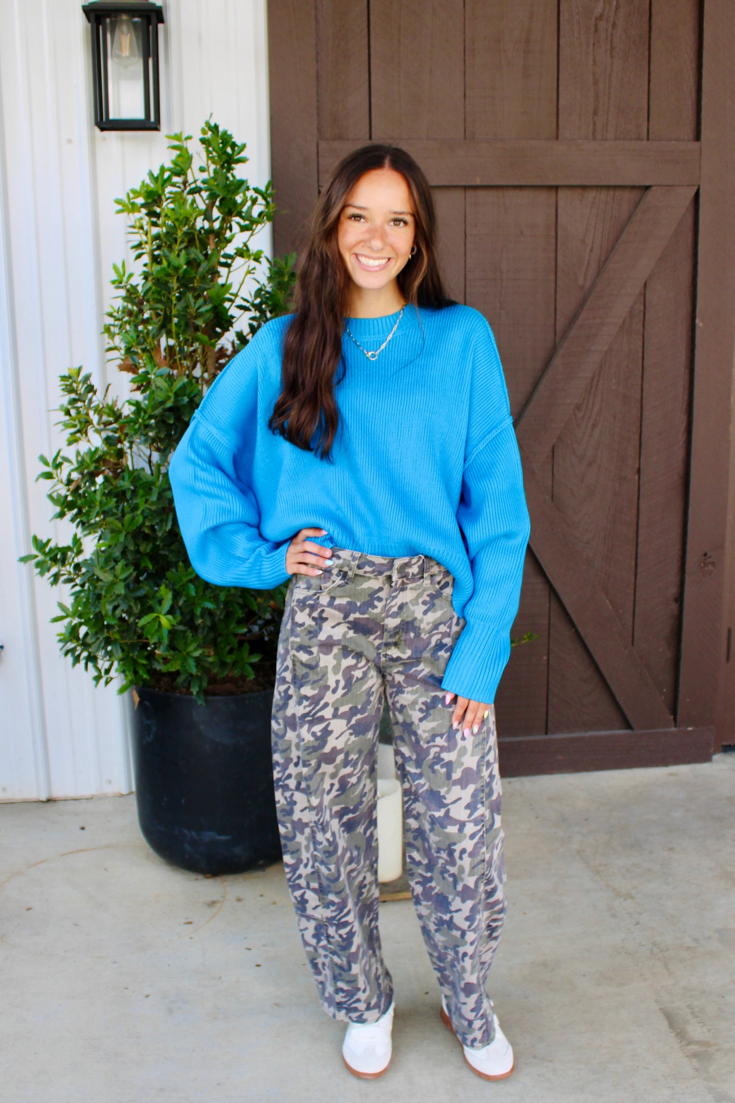 Keep Things Simple Blue Sweater
