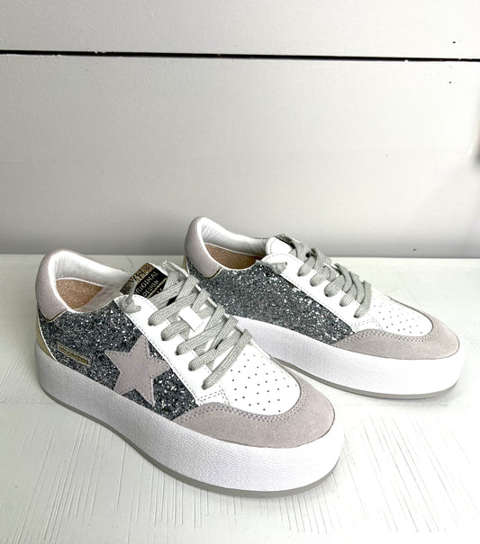 Ream 6 White/Grey Glitter Sneaker