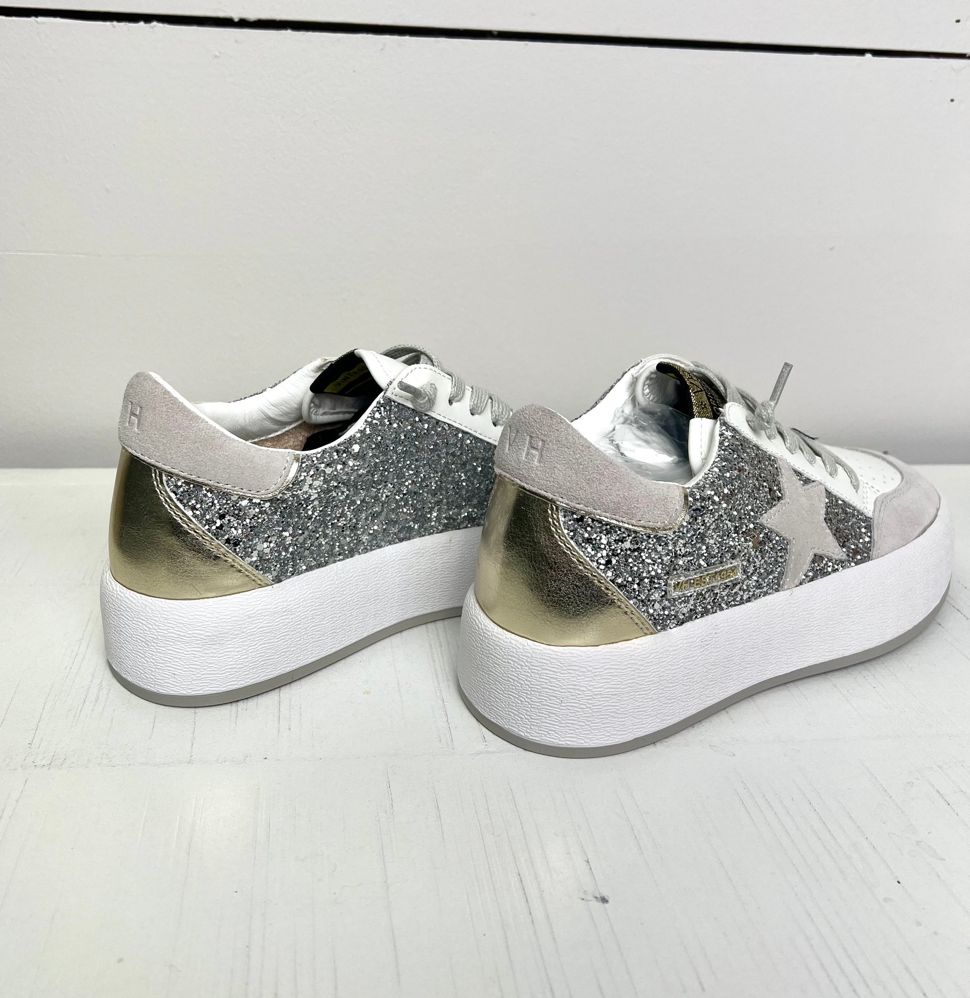 Silver Sparkly Tennis Shoes – Rustic Cactus