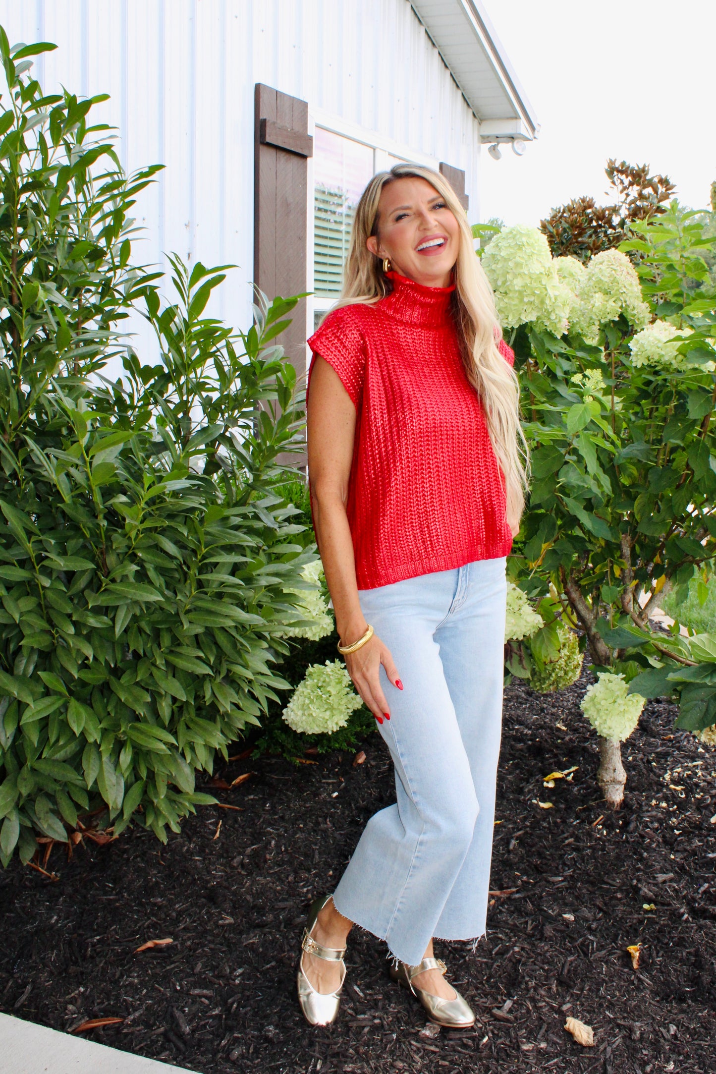 Shine Bright Red Top