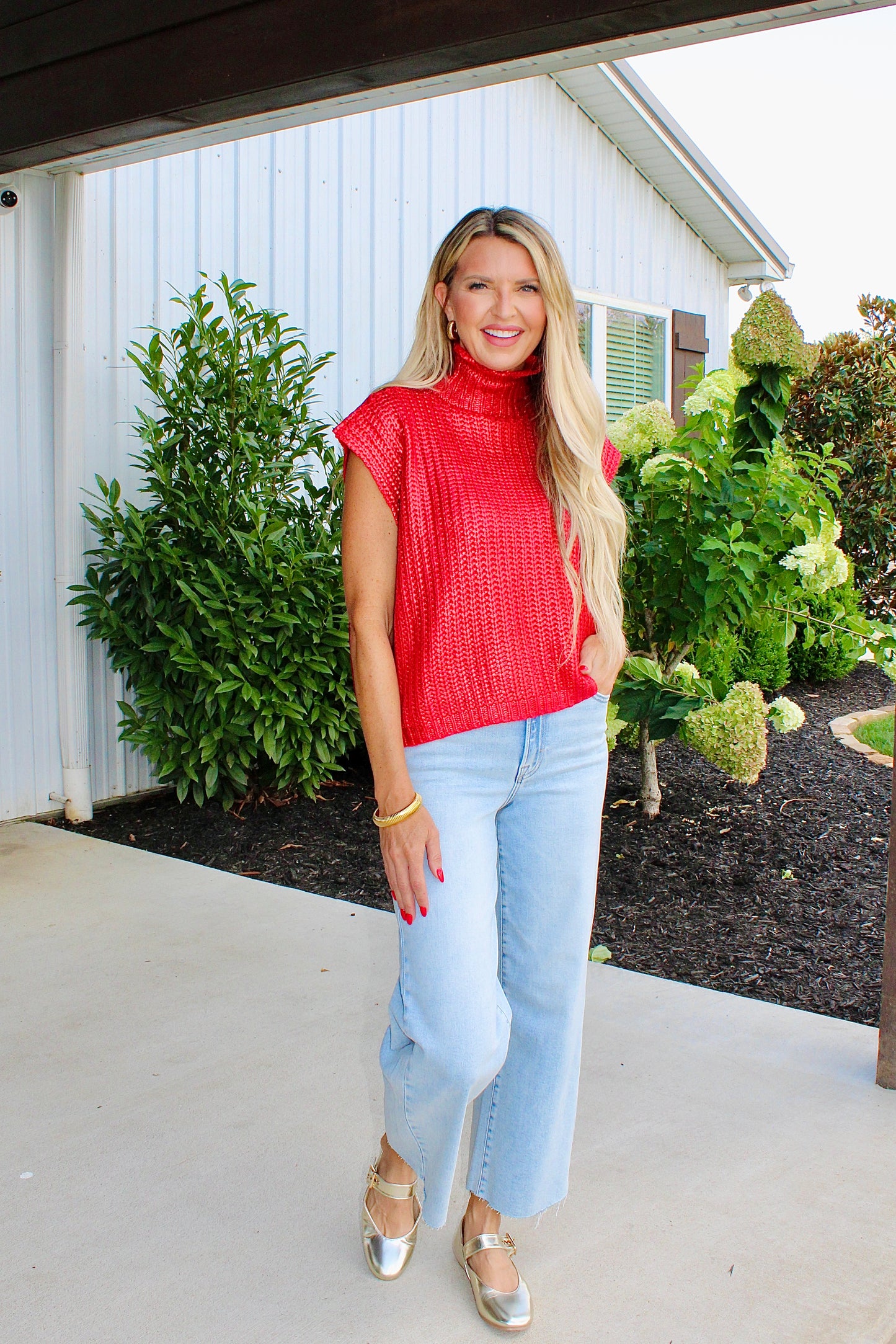 Shine Bright Red Top
