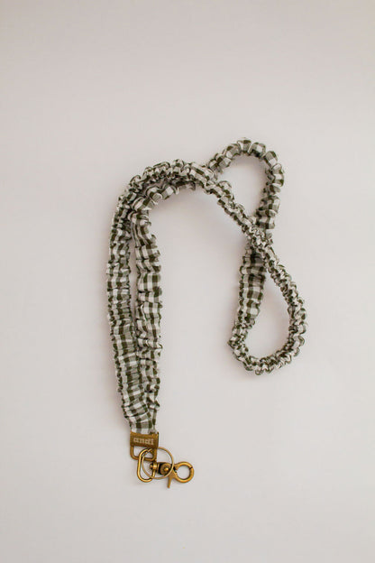 Aspen Green Gingham Lanyard
