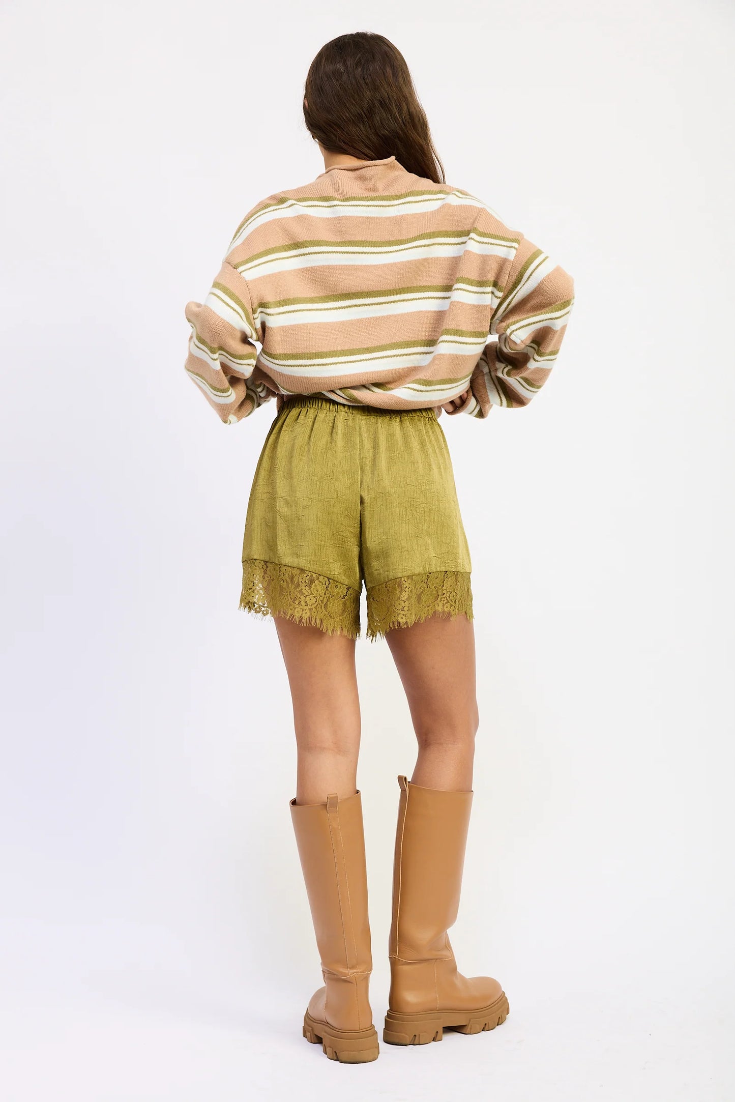 All For It Olive Shorts