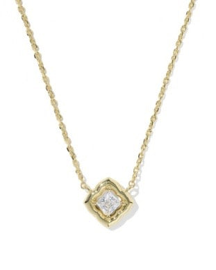 Mallory Crystal CZ Pendant Gold Necklace