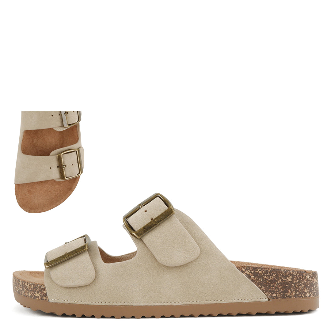 Jete Taupe Slide Sandal
