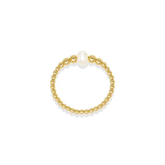 Jenna 14k Gold Filled Beaded Stretchy Ring