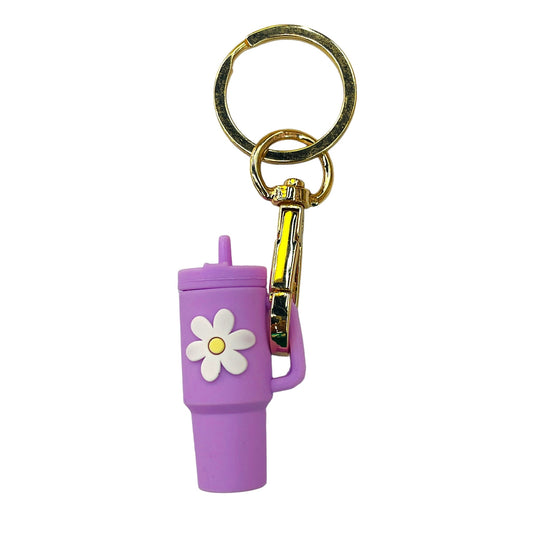 Tiny Tumbler Lavender Keychain