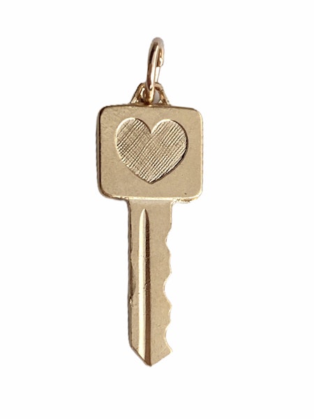 Key with Heart Charm