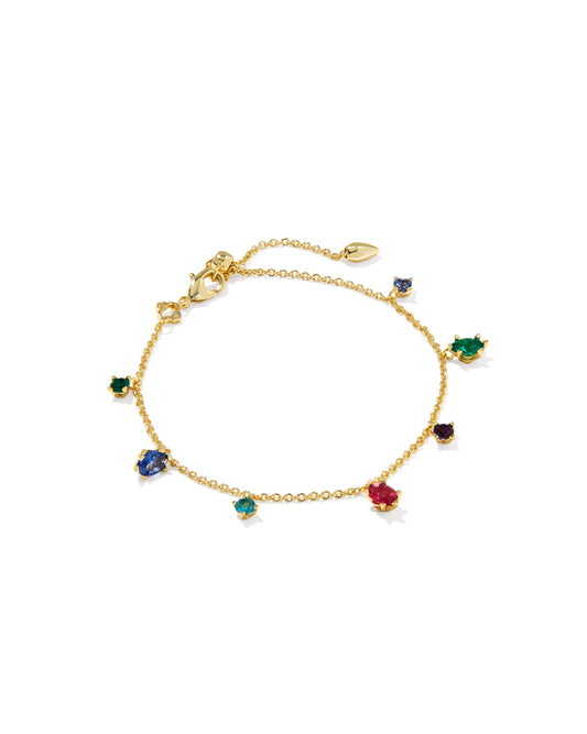 Cailin Gold Delicate Chain Bracelet in Multi Mix