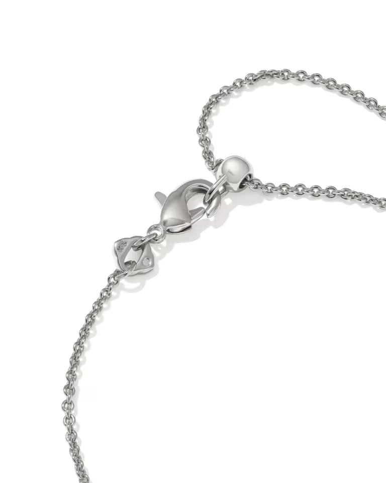 Cross Silver Crystal Delicate Chain Bracelet in White Crystal