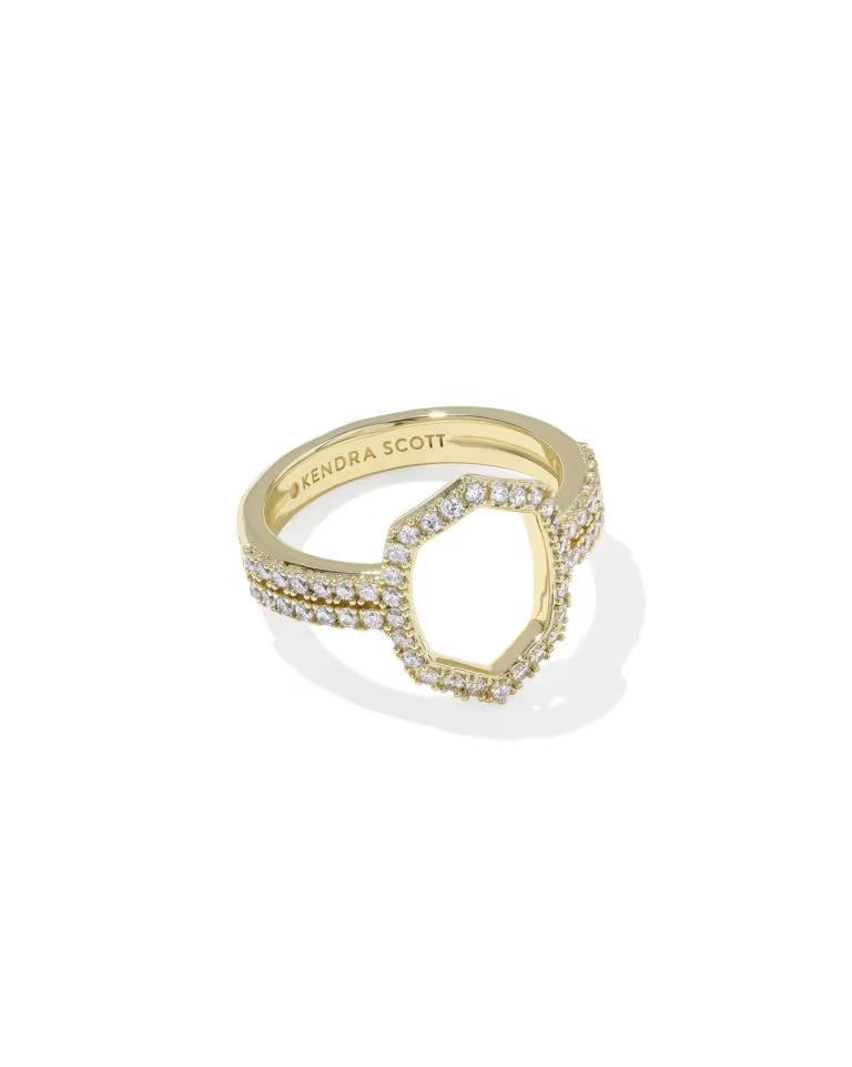 Daphne Pave Gold Cocktail Ring