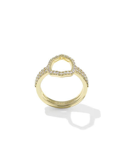 Daphne Pave Gold Cocktail Ring