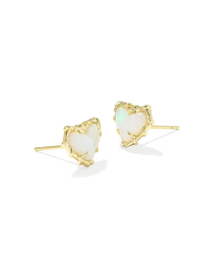 Dolly Parton x Kendra Scott Patchwork Ari Heart Gold in White Mix