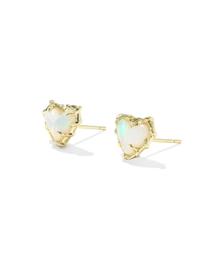 Dolly Parton x Kendra Scott Patchwork Ari Heart Gold in White Mix