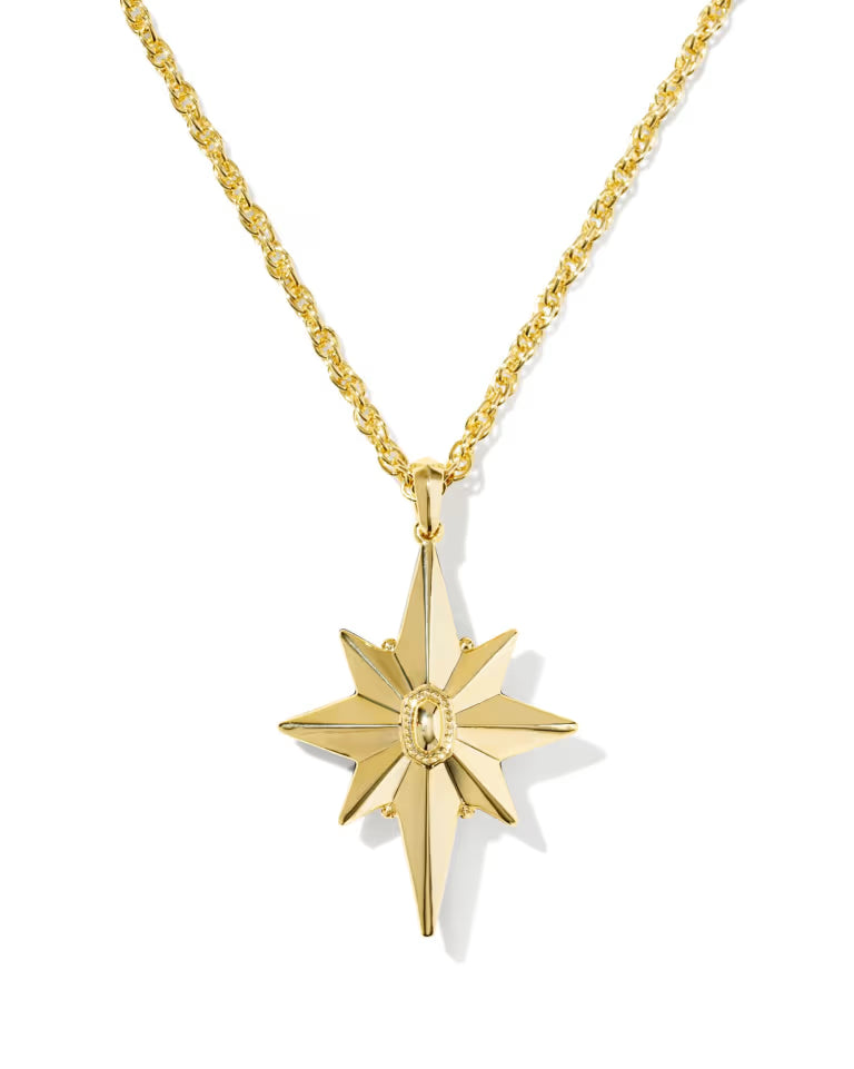 Fate Star Gold Short Pendant Necklace in Blue Lapis