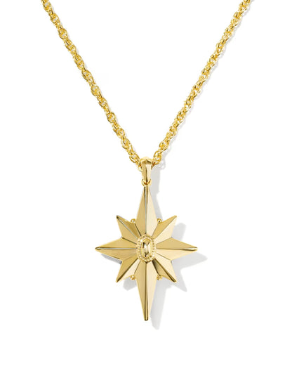 Fate Star Gold Short Pendant Necklace in Blue Lapis