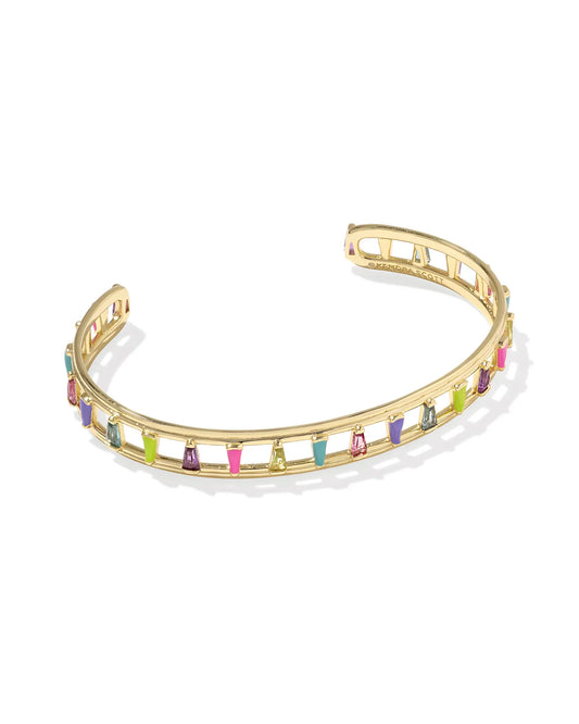 Kelsey Gold Cuff Bracelet in Multi Mix