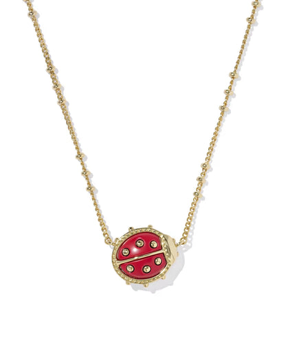 Ladybug Gold Short Pendant Necklace