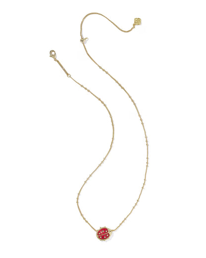 Ladybug Gold Short Pendant Necklace