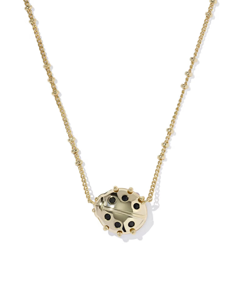 Ladybug Gold Short Pendant Necklace
