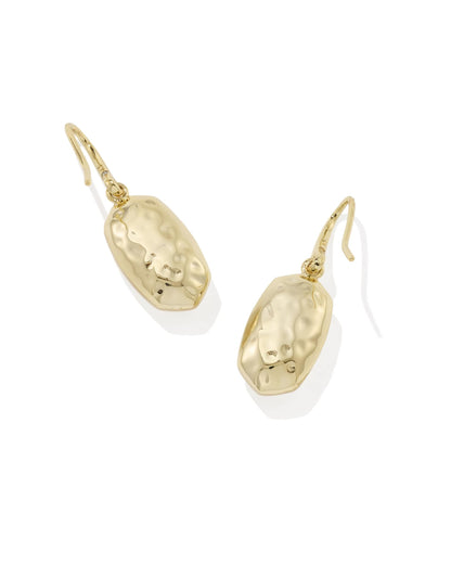 Lee Riveted Gold Earring in Ivory Mother of Pearl