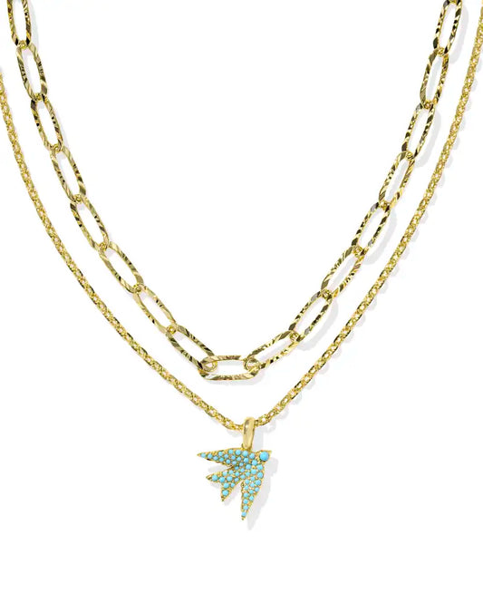 Melody Bird Gold Multi Strand Necklace