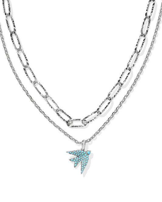 Melody Bird Silver Multi Strand Necklace