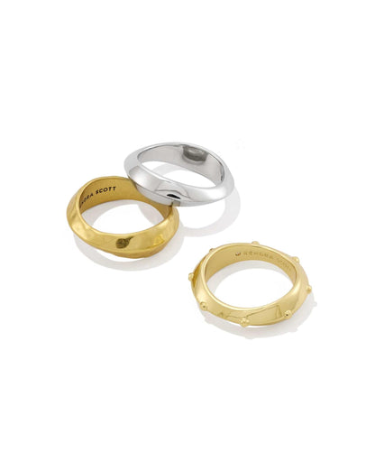 Oakland Ring Mixed Metal, Set of 3