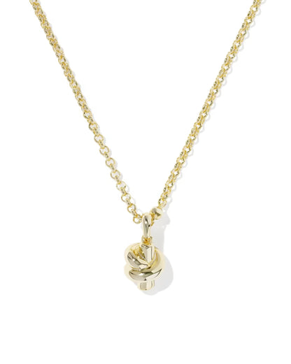 Parker Knot Gold Short Pendant Necklace