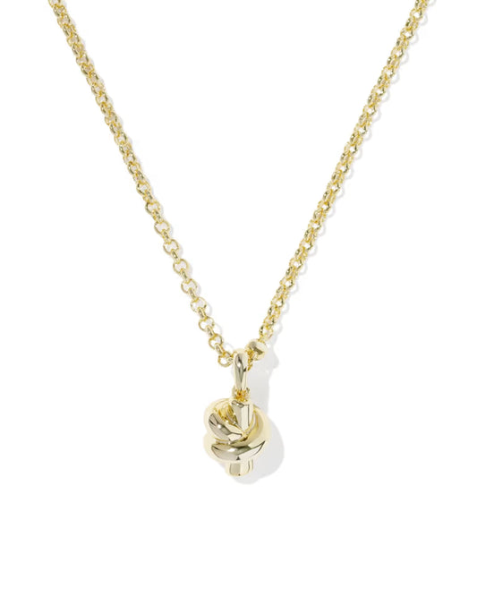 Parker Knot Gold Short Pendant Necklace