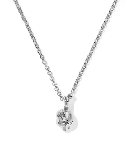 Parker Knot Silver Short Pendant Necklace