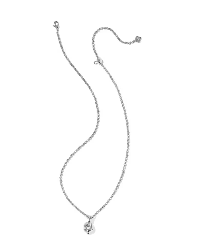 Parker Knot Silver Short Pendant Necklace