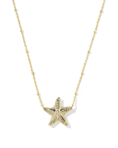 Parker Starfish Gold Short Pendant Necklace in Natural Mother-of-Pearl