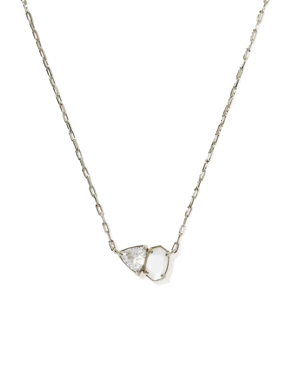Tatum Silver Short Pendant Necklace