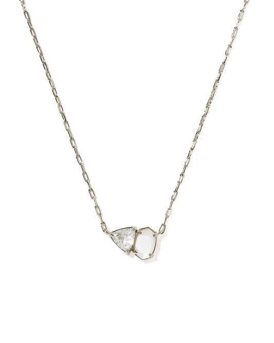 Tatum Silver Short Pendant Necklace